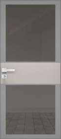 5AGK стекло Планибель графит - серый прокрас (вставка Кремовая магнолия)