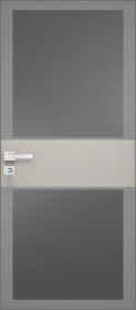 5AGK стекло Мателюкс графит - серый прокрас (вставка Кремовая магнолия)