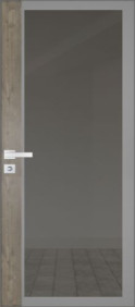 6AGK стекло Планибель графит - серый прокрас (вставка Каштан темный)